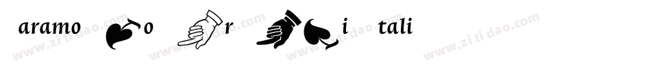 GaramondNo4CyrTCYLig Italic字体转换